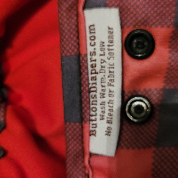 Buffalo plaid diaper cover(insert not included) - Picture 2 of 5